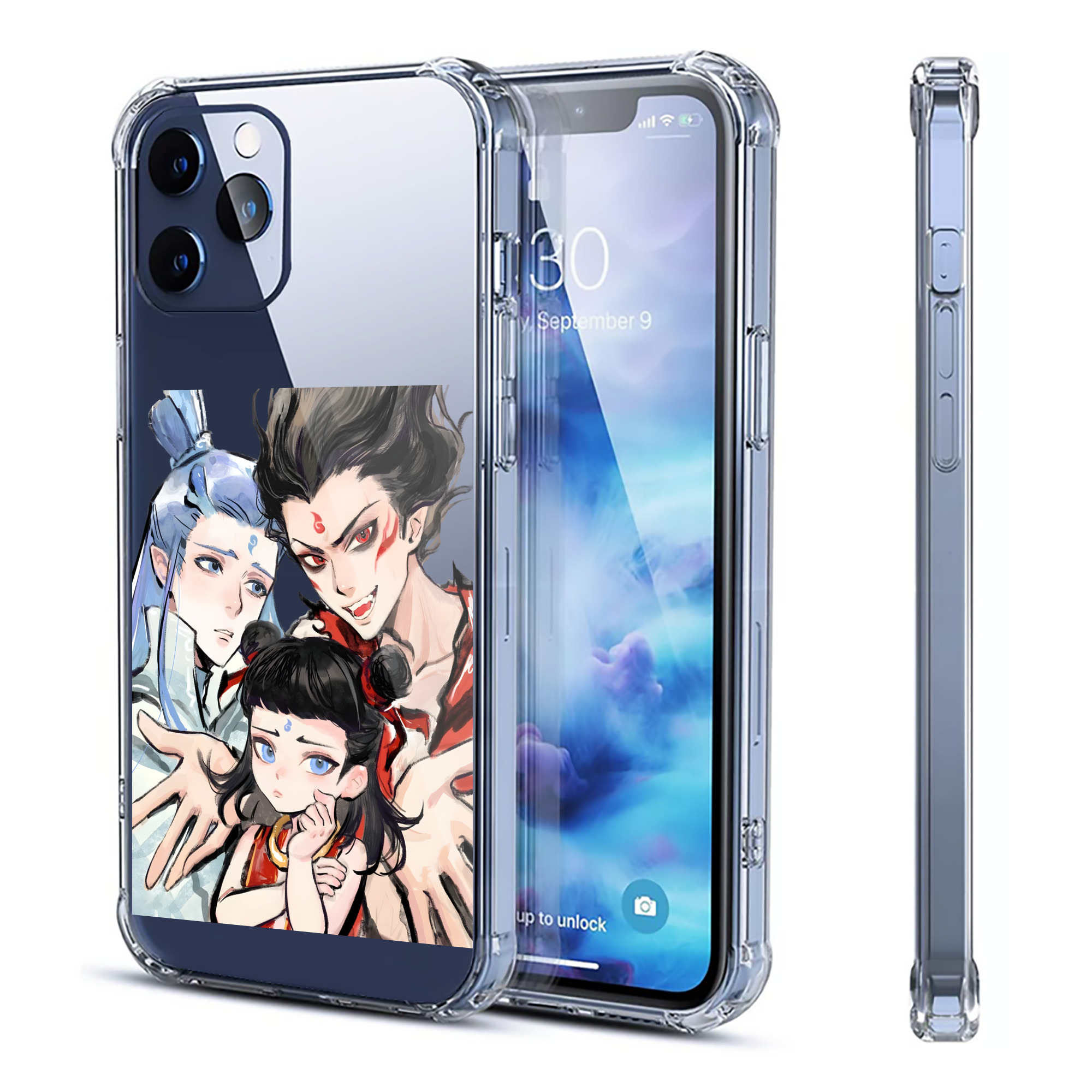 （画像用） Ne Zha 2 ナタ 魔童の大暴れ 【iPhone 12シリーズ対応】透明スマホケース（クリアソフトケース）